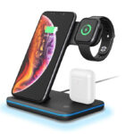 Бездротовий зарядний пристрій док-станція 3 в 1 Wireless Charger Бездротовий зарядний пристрій док-станція 3 в 1 Wireless Charger