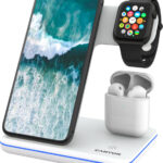 Бездротовий зарядний пристрій док-станція 3 в 1 Wireless Charger
