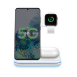 Бездротовий зарядний пристрій док-станція 3 в 1 Wireless Charger
